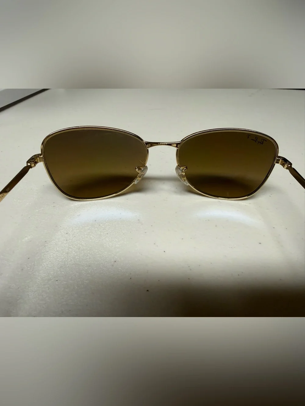 Ray-Ban Gold Frame with Brown Lenses Men's Sunglasses